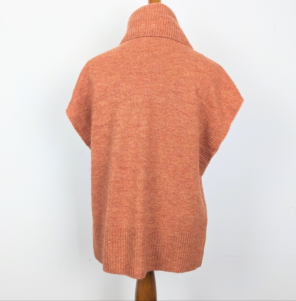 George Turtleneck Sleeveless Sweater Size Small Rust Orange - Picture 5 of 8